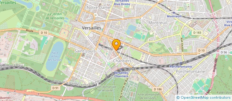 localisation de l'entreprise QUEEN EGOME GROUPE à VERSAILLES