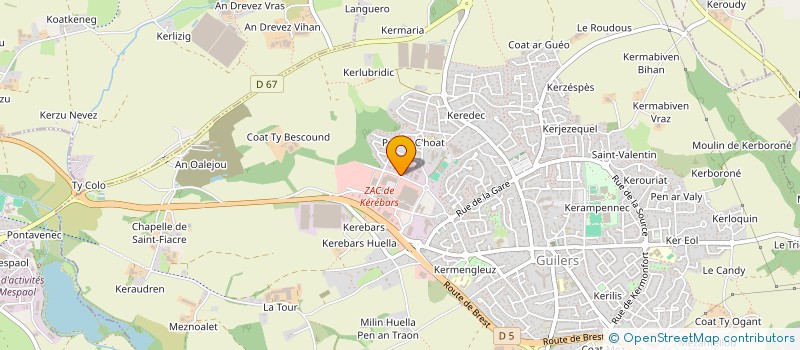 localisation de l'entreprise QUEFFELEC  GUILERS