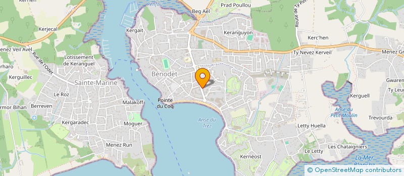 localisation de l'entreprise QUEINNEC  BENODET