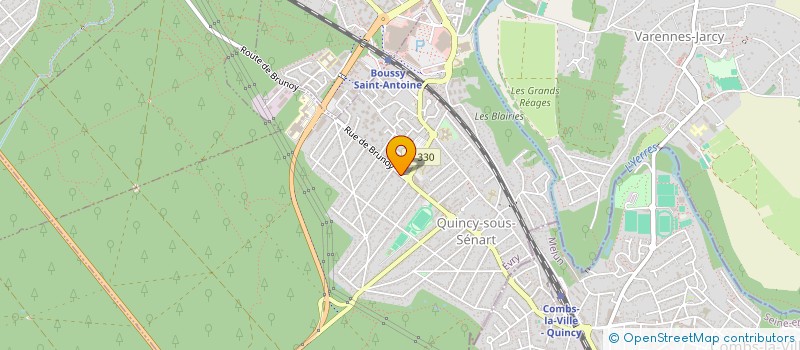 localisation de l'entreprise QUELLERSHOP GROUP à QUINCY-SOUS-SENART