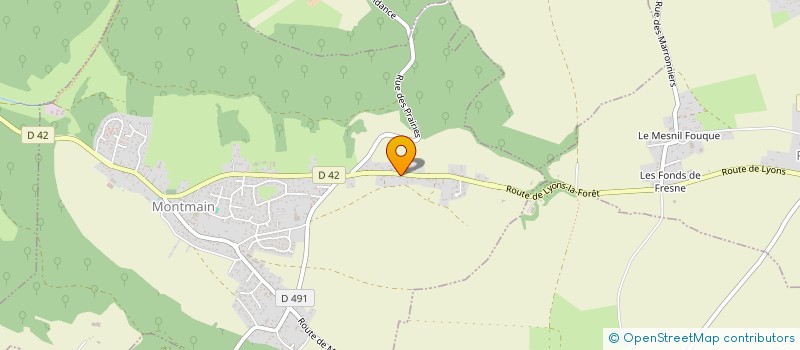 localisation de l'entreprise QUEMAR FERMETURES AGENCEMENT  MONTMAIN