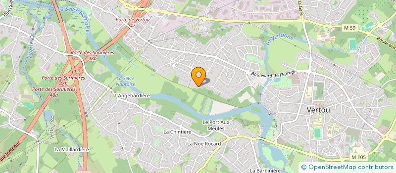 localisation de l'entreprise QUEMENER MARIE-LOUISE, NY,SCI  VERTOU