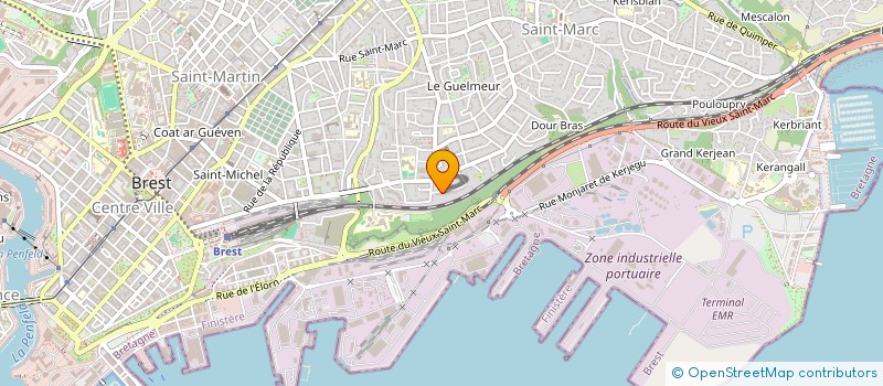 localisation de l'entreprise QUEMENEUR  BREST