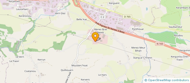 localisation de l'entreprise QUEMERE à SAINT-EVARZEC