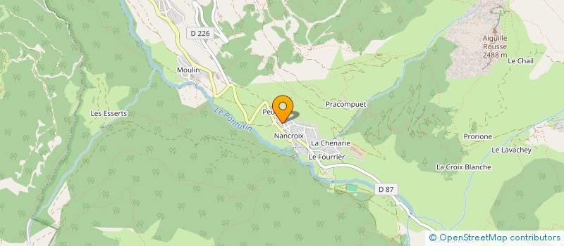 localisation de l'entreprise QUENARD-OREILLER  PEISEY-NANCROIX