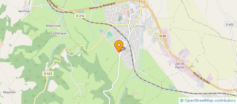 localisation de l'entreprise QUENBATI  LAISSAC-SEVERAC L'EGLISE