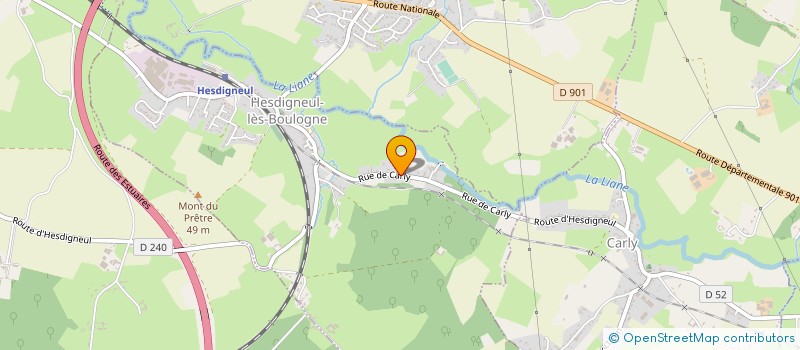 localisation de l'entreprise QUENEHEN à HESDIGNEUL-LES-BOULOGNE