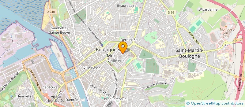 localisation de l'entreprise QUENETTE à BOULOGNE-SUR-MER