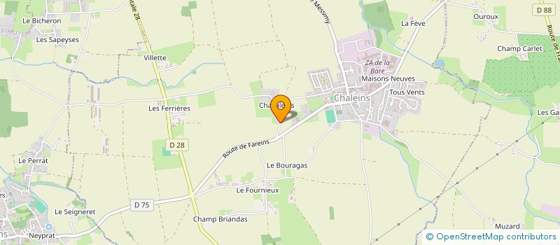 localisation de l'entreprise QUENTEM  CHALEINS