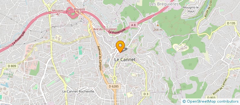 localisation de l'entreprise QUENTIN FORIO SCI à LE CANNET
