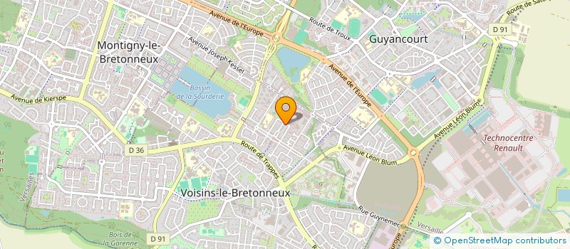 localisation de l'entreprise QUENTIN LAPORTE  VOISINS-LE-BRETONNEUX