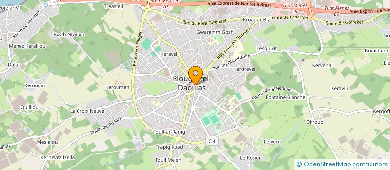 localisation de l'entreprise QUERAN  PLOUGASTEL-DAOULAS