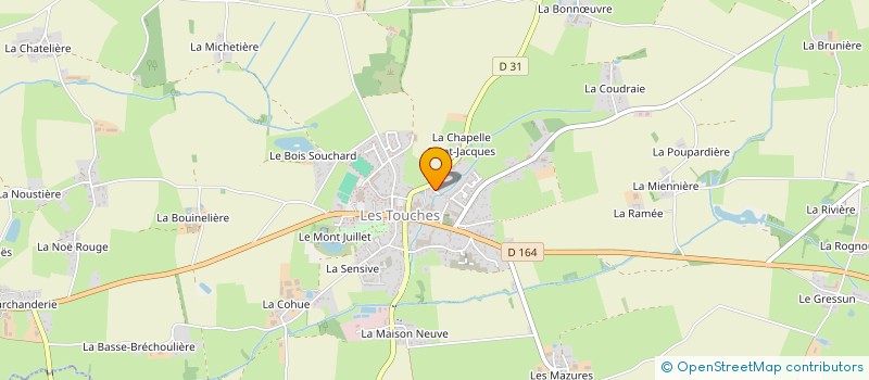 localisation de l'entreprise QUERARD à LES TOUCHES