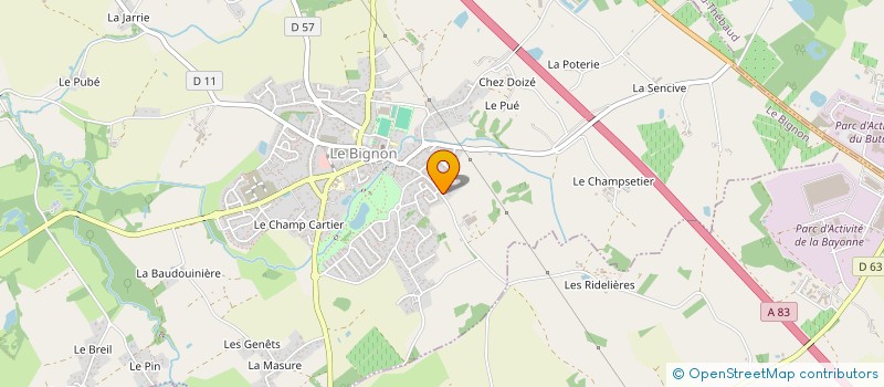 localisation de l'entreprise QUERCEIS  LE BIGNON