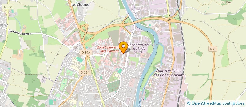 localisation de l'entreprise QUERCUS à AUXERRE