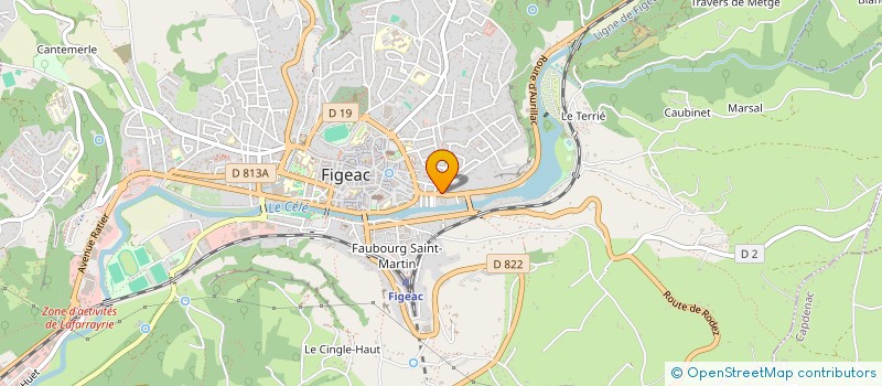 localisation de l'entreprise QUERCY-BRASSERIE  FIGEAC