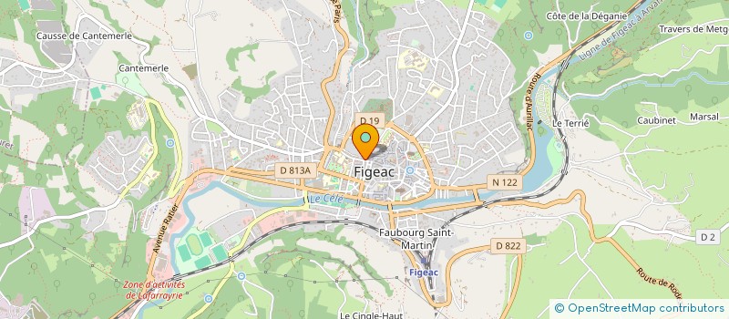 localisation de l'entreprise QUERCY BUREAU EQUIPEMENTS REPRO à FIGEAC