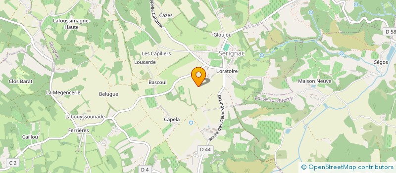 localisation de l'entreprise QUERCY GUIDAGE  SERIGNAC
