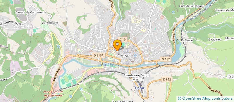 localisation de l'entreprise QUERCY PLATRERIE PEINTURE  FIGEAC