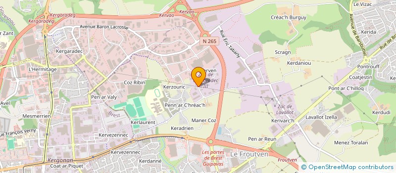 localisation de l'entreprise QUERE MIKAEL à GUIPAVAS