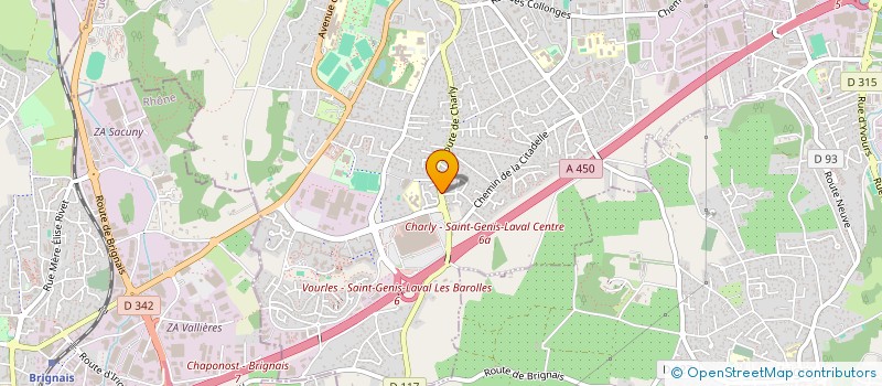 localisation de l'entreprise QUERIA à SAINT-GENIS-LAVAL