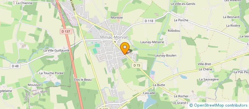 localisation de l'entreprise QUERLOU CHENE VERT  MINIAC-MORVAN