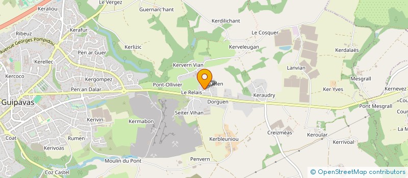 localisation de l'entreprise QUERNOCH  GUIPAVAS