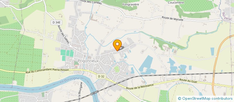 localisation de l'entreprise QUESTION DE CULTURE EN BERGERACOIS  PRIGONRIEUX