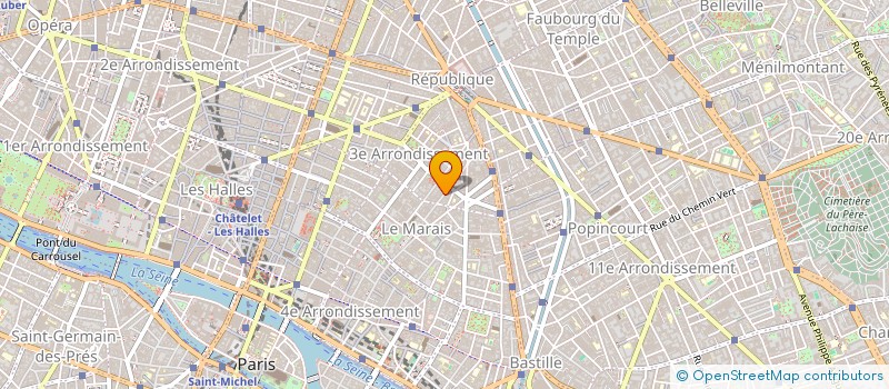 localisation de l'entreprise QUESTION DE PEAU à PARIS