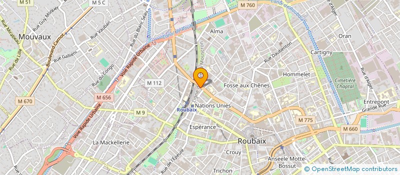 localisation de l'entreprise QUETZ  ROUBAIX