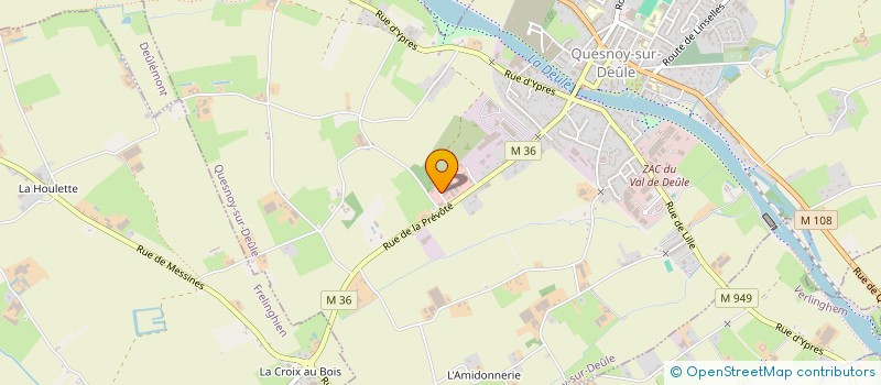 localisation de l'entreprise QUEVAL-DUFILHO  QUESNOY-SUR-DEULE