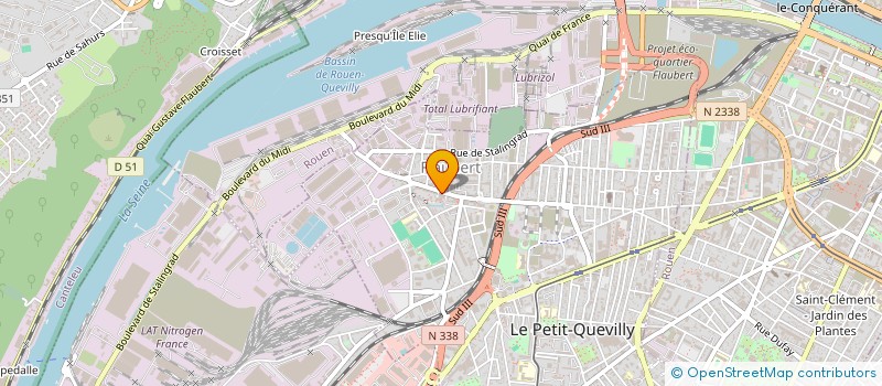 localisation de l'entreprise QUEVILLAISE ETANCHEITE  LE PETIT-QUEVILLY