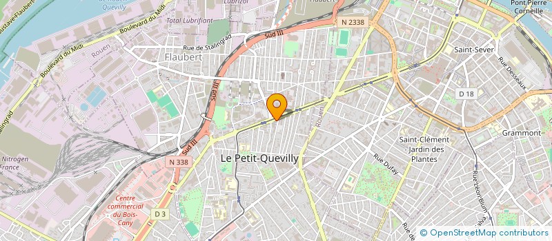 localisation de l'entreprise QUEVILLY PIECES AUTO  LE PETIT-QUEVILLY