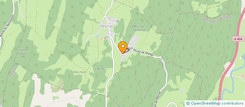 localisation de l'entreprise QUEZAC  PEYRIAT