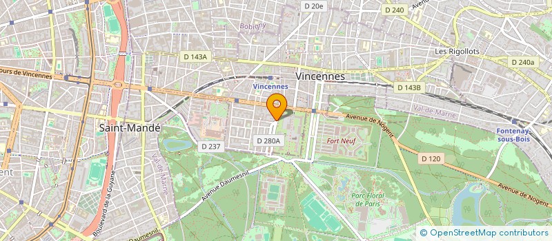 localisation de l'entreprise QUIBENEZ à VINCENNES