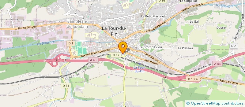localisation de l'entreprise QUIBRIAC à LA TOUR-DU-PIN