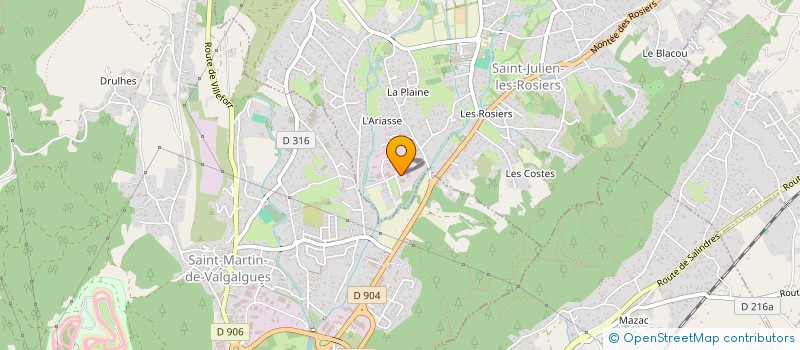 localisation de l'entreprise QUICK CUISINE FRANCE  SAINT-JULIEN-LES-ROSIERS