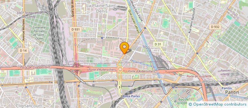 localisation de l'entreprise QUICK EXPLOITATION  AUBERVILLIERS