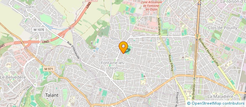 localisation de l'entreprise QUICK' MESSAGERIES  FONTAINE-LES-DIJON