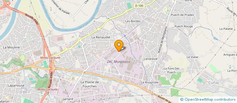 localisation de l'entreprise QUICK NET à ALBI