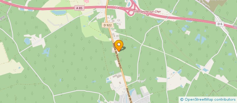 localisation de l'entreprise QUICK'UP à VILLEFRANCHE-SUR-CHER