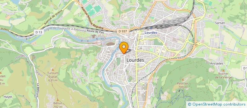 localisation de l'entreprise QUIDARRE DIFFUSION à LOURDES
