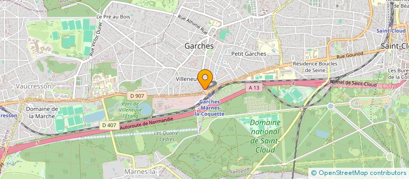 localisation de l'entreprise QUIETIS à GARCHES