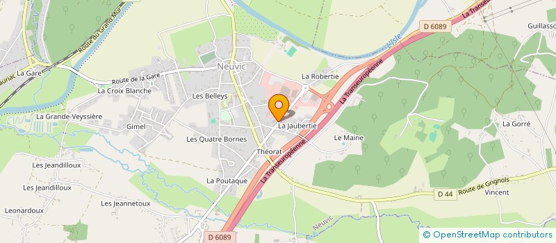 localisation de l'entreprise QUILHAC PARC & LAV  NEUVIC