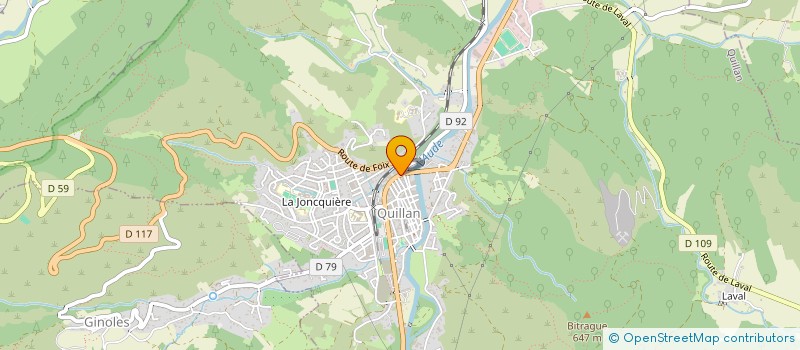 localisation de l'entreprise QUILLAN POINT N 118 à QUILLAN
