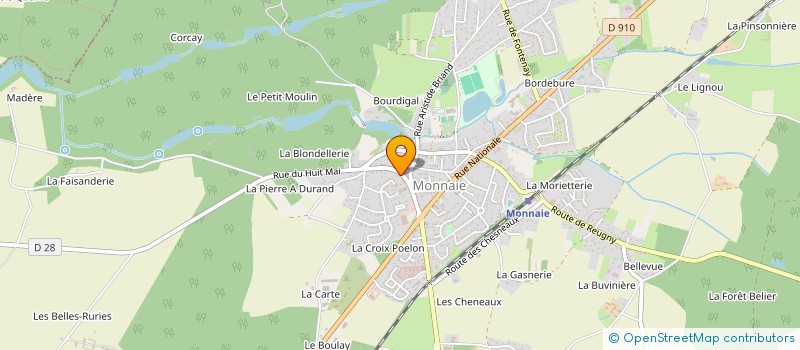 localisation de l'entreprise QUILLEVERE  MONNAIE