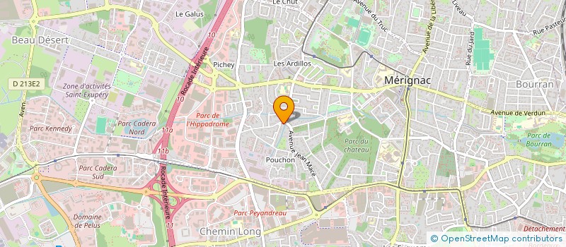 localisation de l'entreprise QUILLIEC COURTAGE  MERIGNAC