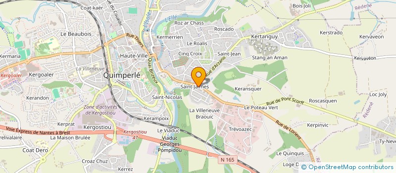 localisation de l'entreprise QUIMP à QUIMPERLE