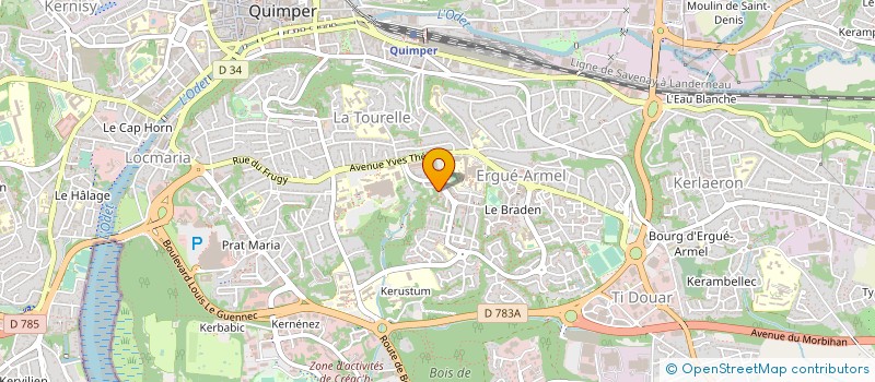 localisation de l'entreprise QUIMP'AUTO à QUIMPER