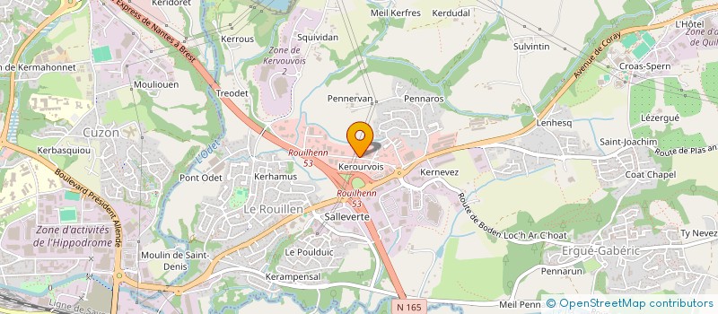 localisation de l'entreprise QUIMPER  ERGUE-GABERIC